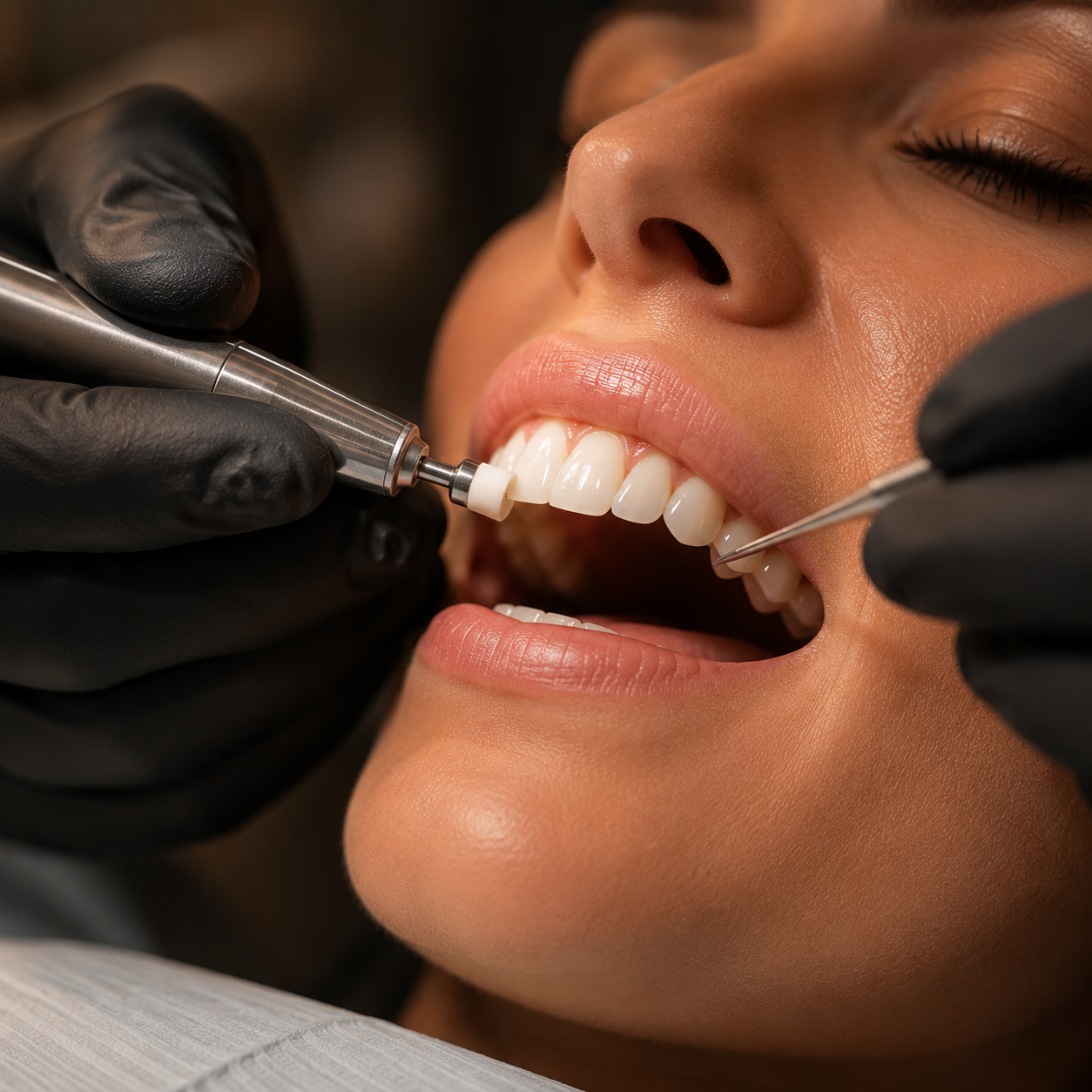 tooth-bonding-bellaire-tx-resin-polishing-process Composite bonding polishing and enamel finishing process in Bellaire, TX.